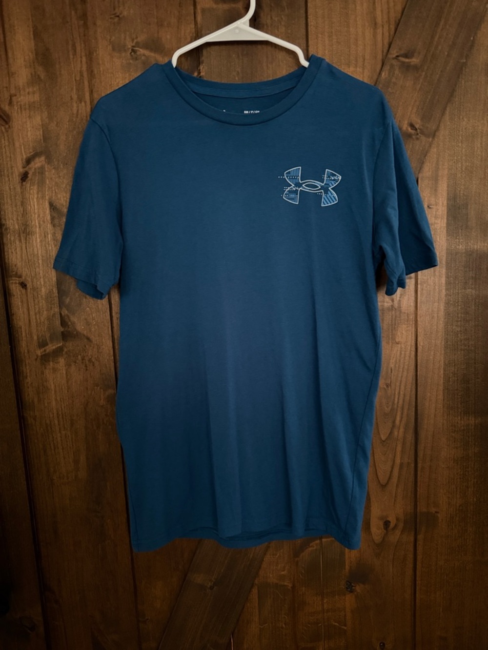Under Armour Men’s Short Sleeve Tee in Teal Blue with Logo